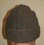 Шапка флісова тепла зелена Олива Хакі, фото 3