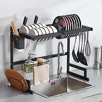 Органайзер для посуды, кухонный органайзер металл 65 см Черный 1210