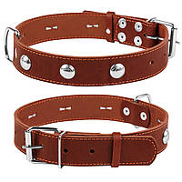 Ошейник Collar одинарный 35мм 48-63см Коричневый UL, код: 7561605