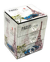 Ретро шкатулка для украшений трех-ярусная Париж