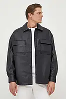 Urbanshop com ua Куртка-сорочка Calvin Klein Jeans колір чорний перехідна oversize РОЗМІРИ ЗАПИТУЙТЕ