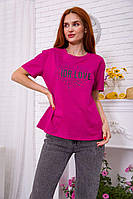 Женская футболка свободного кроя цвета фуксии 198R015 Ager M-L UL, код: 8228228