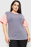 Футболка женская батал серо-розовый 102R289-2 Ager XXL-XXXL UL, код: 8233088