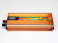 Инвертор автомобильный преобразователь напряжения UKC 24V-220V 1500W ET, код: 7522099