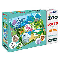 Детская настольная игра Лото + мемо Зоопарк Magdum ME5032-21 EN PZ, код: 7792206