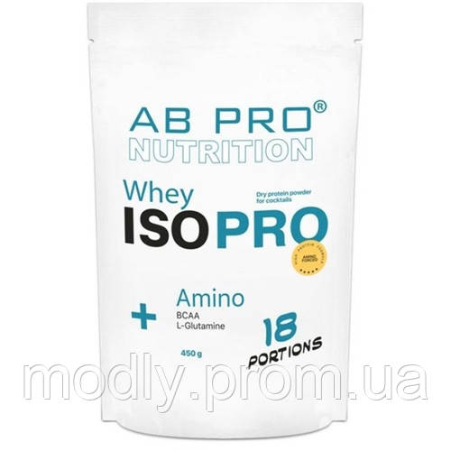 Протеїн AB PRO ISO PRO Whey+ Amino 450 g 18 servings Манго MY, код: 7540113