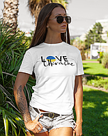 Женская футболка Mishe Love Ukraine 44 Белый (200023) UL, код: 7951861