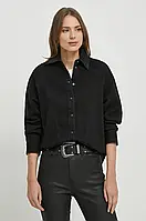 Urbanshop com ua Джинсова сорочка Pepe Jeans жіноча колір чорний regular класичний комір РОЗМІРИ ЗАПИТУЙТЕ