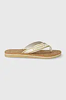 Urbanshop com ua В'єтнамки Tommy Hilfiger HILFIGER CORK BEACH SANDAL жіночі колір бежевий на плоскому ходу