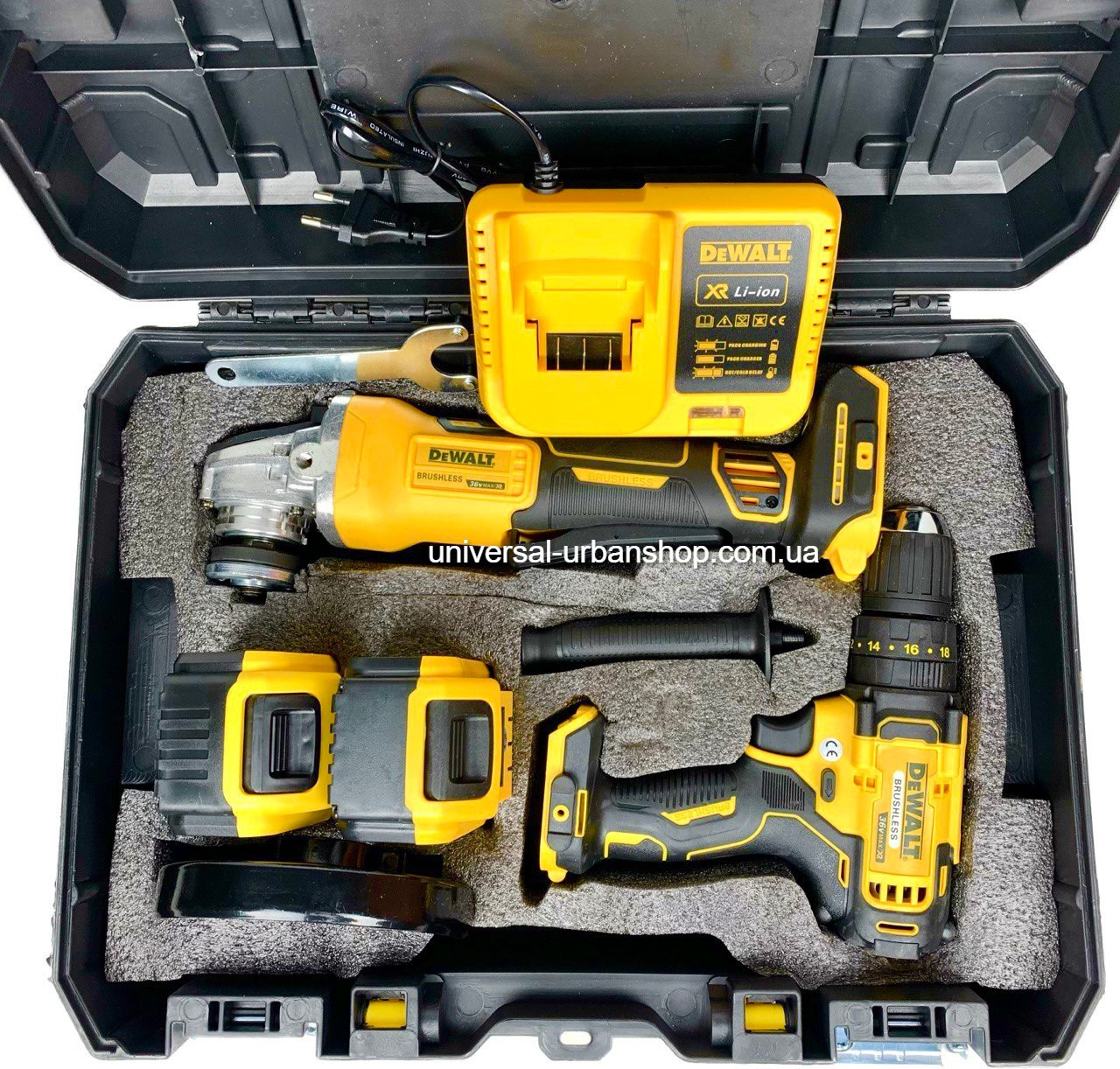 Набор аккумуляторного инструмента Dewalt 2в1 (36V, 5AH) Шуруповерт Dewalt DCD996NT + Болгарка Dewalt DCG405 - фото 6 - id-p2165246276