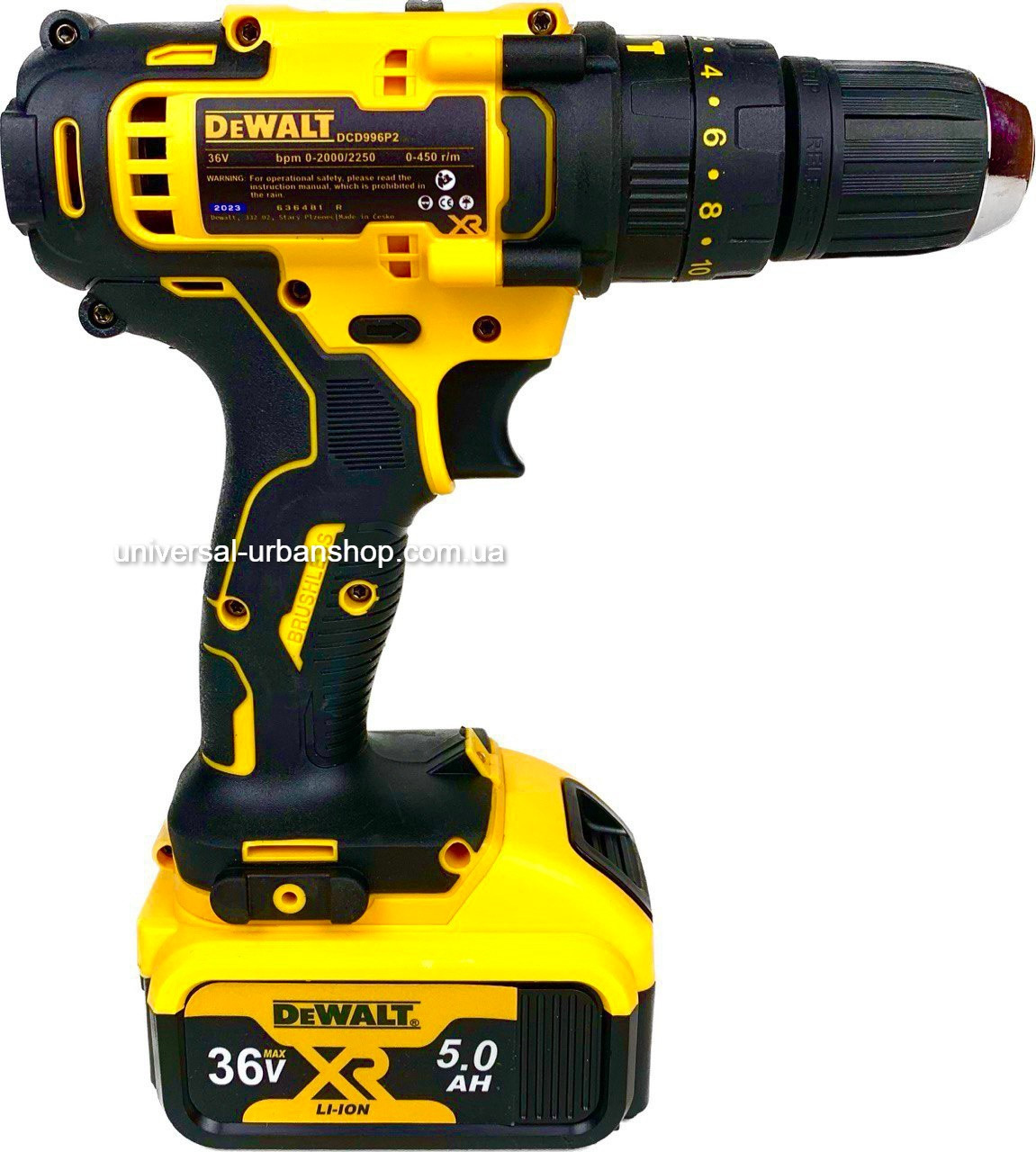 Набор аккумуляторного инструмента Dewalt 2в1 (36V, 5AH) Шуруповерт Dewalt DCD996NT + Болгарка Dewalt DCG405 - фото 10 - id-p2165246276