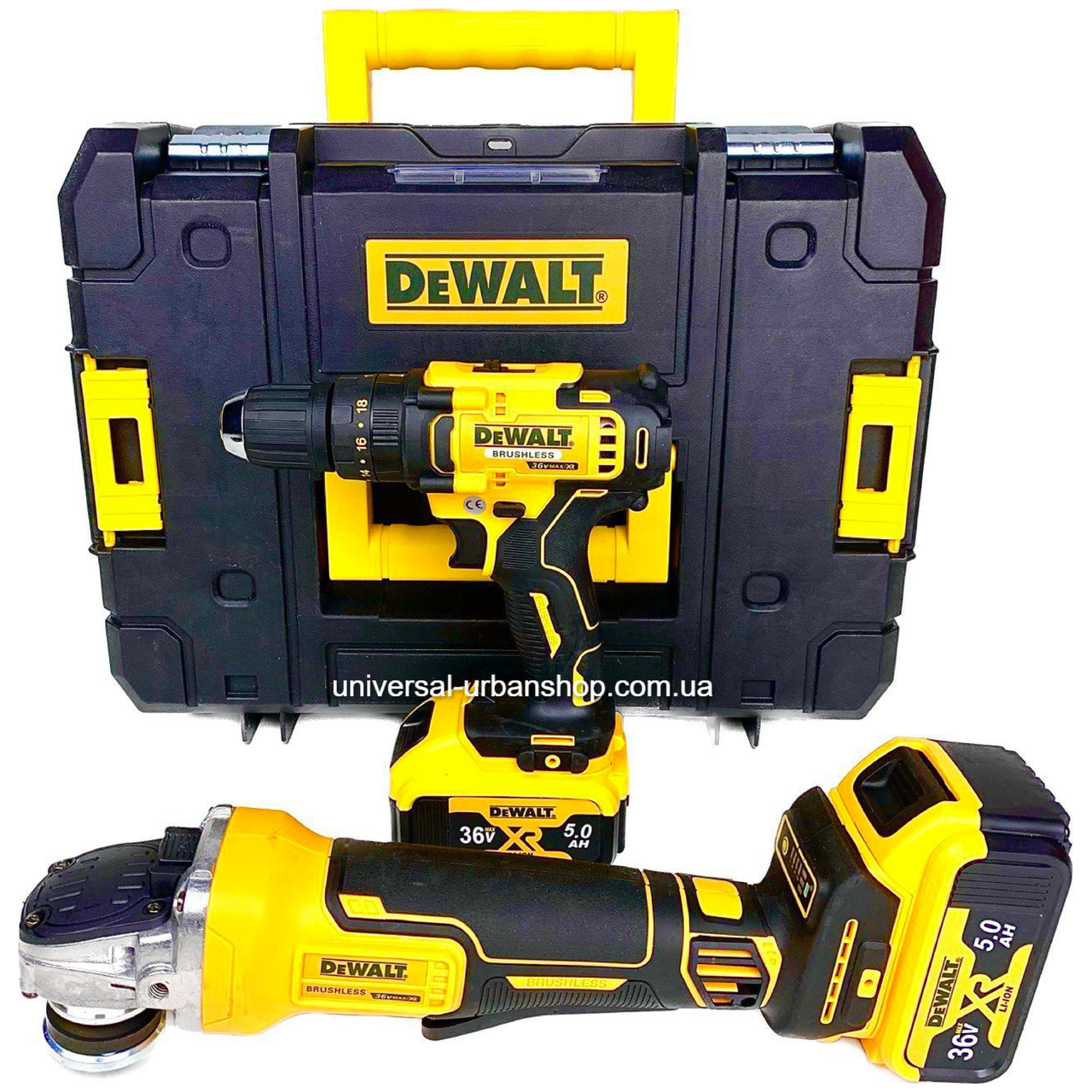 Набор аккумуляторного инструмента Dewalt 2в1 (36V, 5AH) Шуруповерт Dewalt DCD996NT + Болгарка Dewalt DCG405 - фото 4 - id-p2165246276