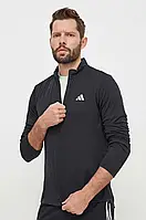 Urbanshop com ua Тренувальна кофта adidas Performance Training Essentials колір чорний однотонна РОЗМІРИ