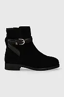 Urbanshop com ua Замшеві черевики Tommy Hilfiger ELEVATED ESSENT BOOT THERMO SDE жіночі колір чорний на