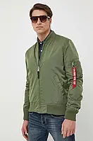 Urbanshop com ua Куртка-бомбер Alpha Industries чоловічий колір зелений перехідна 191103.01-SageGreen РОЗМІРИ