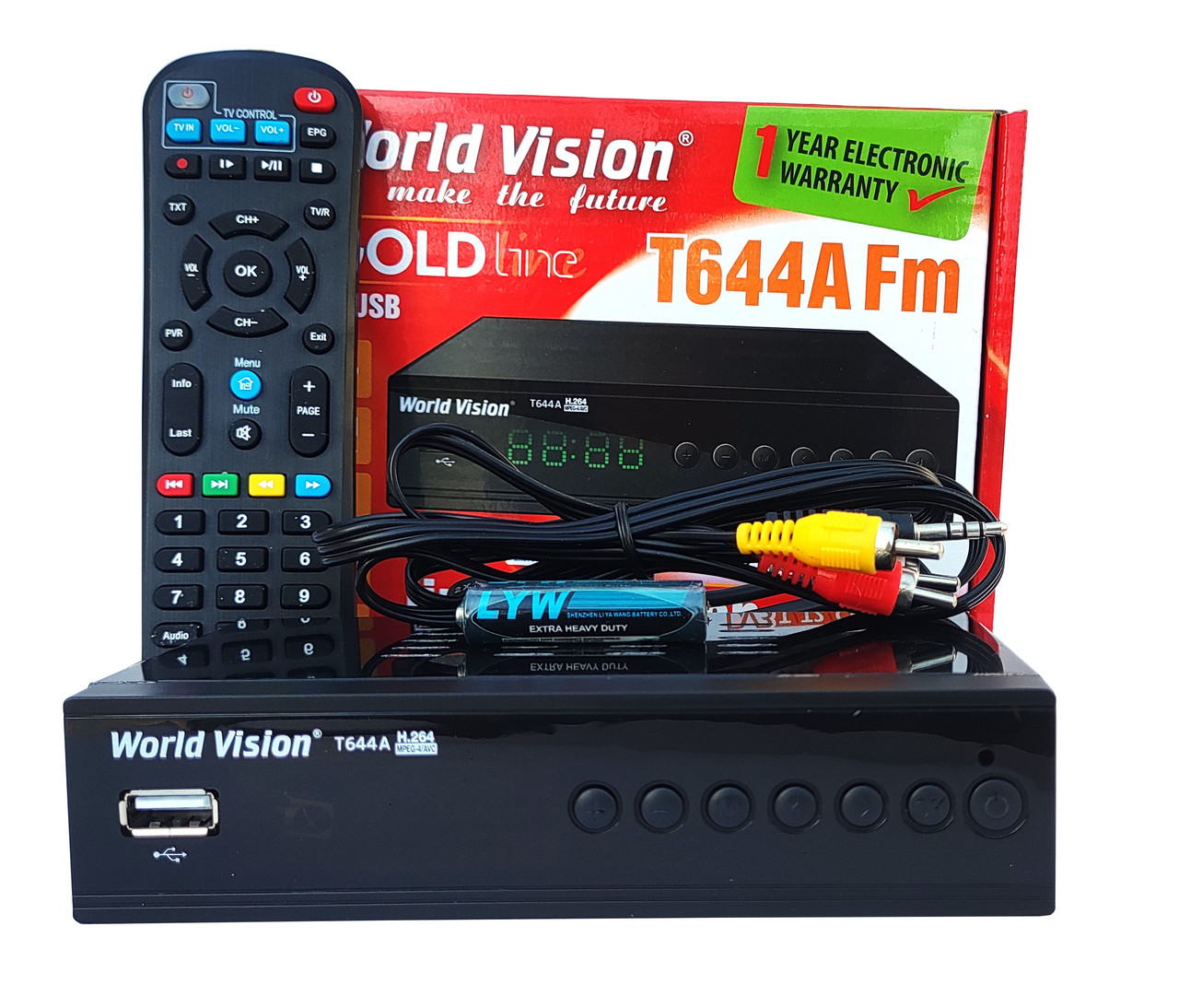 Т2 ресивер World Vision T644A FM Гарантія 12 міс + прошивка