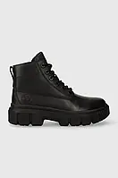 Urbanshop com ua Шкіряні черевики Timberland Greyfield Leather Boot жіночі колір чорний на плоскому ходу