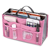 Органайзер косметичка в женскую сумку Bag in bag maxi Розовый