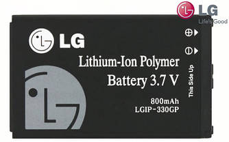 Батарея (АКБ, акумулятор) LGIP-330GP для телефонів LG (Li-ion, 3,7 В, 800 mah), оригінал