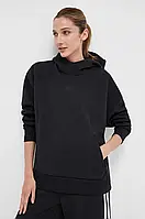 Urbanshop com ua Кофта adidas ZNE жіноча колір чорний з капюшоном однотонна IN5120 РОЗМІРИ ЗАПИТУЙТЕ