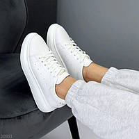 Белые кожаные женские кроссовки Raya кеды, базовые кеды 37-41р код 20931 25, 39