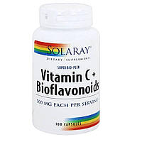 Витамин C c Биофлавоноидами, 500 мг, Solaray, 100 Капсул DH, код: 7331276