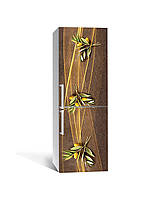 Наклейка на холодильник Zatarga «Золотая оливка» 650х2000 мм виниловая 3Д наклейка декор на к UL, код: 6440035