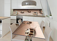 Наклейка 3Д виниловая на стол Zatarga «Ореховый торт» 650х1200 мм для домов, квартир, столов, UL, код: 6509541