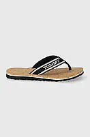 Urbanshop com ua В'єтнамки Tommy Hilfiger HILFIGER CORK BEACH SANDAL жіночі колір синій на плоскому ходу