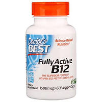 Метилкобаламин Doctor's Best Fully Active B12 1500 mcg 60 Veg Caps DRB-00286 DH, код: 7517653