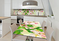 Наклейка 3Д виниловая на стол Zatarga «Вишнёвый аромат» 600х1200 мм для домов, квартир, столо UL, код: 6509743