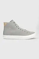 Urbanshop com ua Замшеві кеди Tommy Hilfiger TH HI VULC STREET SUEDE колір сірий FM0FM04797 РОЗМІРИ ЗАПИТУЙТЕ