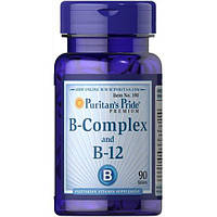 В комплекс Puritan's Pride Vitamin B-Complex And Vitamin B-12 90 Tabs DH, код: 7518956