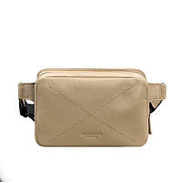 Кожаная женская поясная сумка BlankNote Dropbag Mini светло-бежевая PZ, код: 7946772