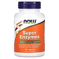 Now super enzymes 90 капсул, супер ензимы, комплекс ферментов