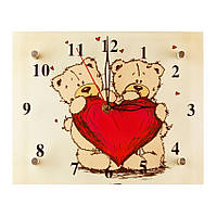 Часы настенные ДомАрт СГ2 Плюшевая любовь Тихий ход 20х25х5 см (21329) GB, код: 5552711