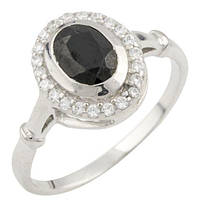 Серебряное кольцо SilverBreeze с натуральным сапфиром 1.29ct (0468518) 18 размер DH, код: 5526649