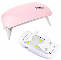 Лампа для ногтей сушка ультрафиолетовая для маникюра гель лак SUN mini 6W UV/LED Розовая! Новинка