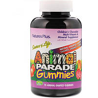 Витаминно-минеральный комплекс Nature's Plus Animal Parade Gummies 75 Animal-Shaped Chewables DH, код: 8208734