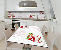 Наклейка 3Д виниловая на стол Zatarga «Кондитерский рай» 650х1200 мм для домов, квартир, стол UL, код: 6440997