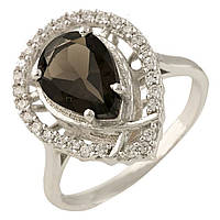 Серебряное кольцо SilverBreeze с натуральным раухтопазом 17 размер (1232545) PZ, код: 1374632