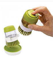 Щетка для мытья посуды с диспенсером для жидкости JESOPB Soap Brush Green! Новинка