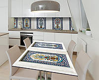 Наклейка 3Д виниловая на стол Zatarga «Марокканские окна» 600х1200 мм для домов, квартир, сто UL, код: 6510543