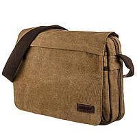 Текстильная сумка для ноутбука 13 дюймов через плечо Vintage 20190 Коричневая VA, код: 2295678