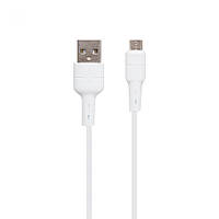 Кабель Borofone BX30 Silicone USB - microUSB 2.4A Max 1 m Белый XN, код: 7677634