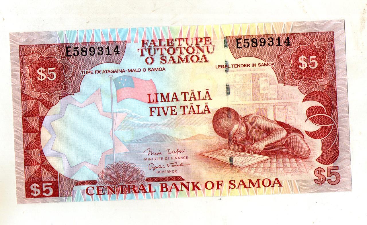 Самоа Samoa 5 тала 2005 р. UNC No284