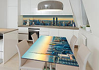 Наклейка 3Д виниловая на стол Zatarga «Вид на Дубаи» 600х1200 мм для домов, квартир, столов, UL, код: 6510695