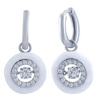 Срібні сережки Silver Breeze з керамікою (1325926) PZ, код: 1193753