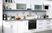 Наклейка на скіналі Zatarga на кухню «Зимова сивина» 600х2500 мм вінілова 3Д-наклейка кухонн UL, код: 6511105