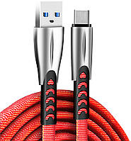 Кабель ColorWay USB-USB Type-C 2.4А 1м Red (CW-CBUC012-RD) XN, код: 1901729